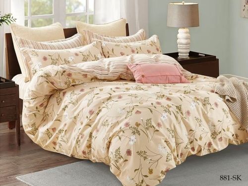 фото КПБ Cleo Satin de Luxe 15/881-SK 1,5 спальное Цветы артикул 15/881-SK