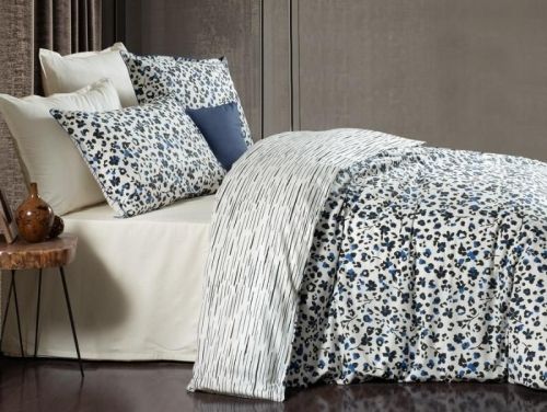 фото КПБ Sarev ANJA v2/Mavi 1,5 спальное Цветы артикул N408 ANJA V2/MAVI