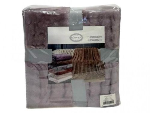 плед karven solid bubble v1/purple 200*220 из ткани Велсофт в категории  рисунок  фото 5