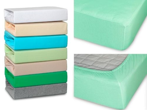 простыня cleo трикотажная на резинке 180*200*25 (ментол) 18/011-tp из ткани Трикотаж в категории  рисунок 