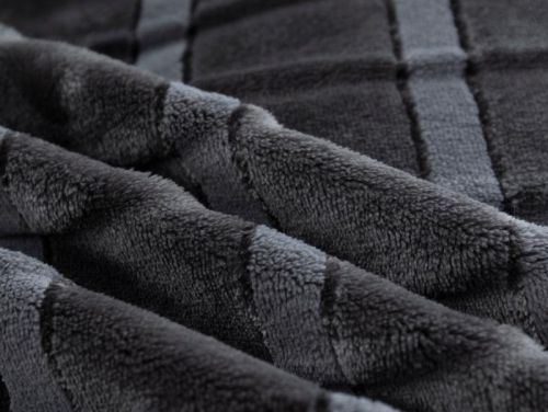 плед karven cutting v7/dark grey 150*200 из ткани Велсофт в категории  рисунок  фото 4