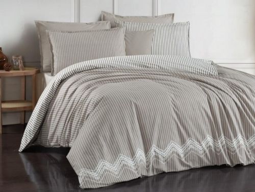 фото КПБ Sarev Bazaar OLE v2/Bej Евро Полоса артикул N409 OLE v2/Bej