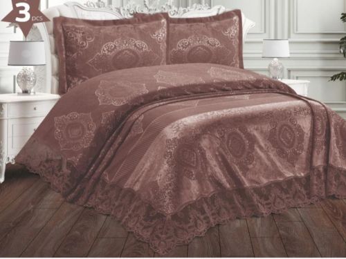 покрывало karven paris kahve 260*270 из ткани Жаккард в категории С наволочками рисунок 