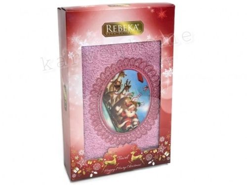 полотенце rebeka новый год 50*90 hs1710 v2 a.murdum/лиловый из ткани Хлопок-махра в категории Лицевые рисунок 