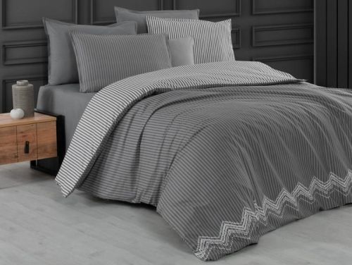 фото КПБ Sarev OLE v1/Gri 1,5 спальное Полоса артикул N408 OLE v1/Gri
