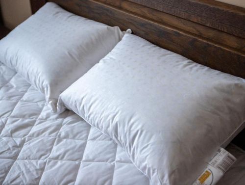 фото подушка 50*68 упругая natures премиум из ткани Тик, наполнитель Гусиный пух и перо, размер 50*70, артикул П-П-3-3 фото 6