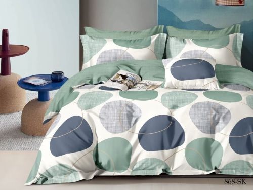 фото КПБ Cleo Satin de Luxe 15/868-SK 1,5 спальное Горох/Круги артикул 15/868-SK