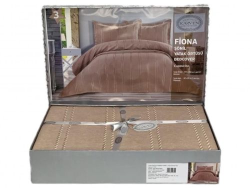 покрывало karven fiona kapucino 240*260 из ткани Жаккард в категории С наволочками рисунок  фото 2